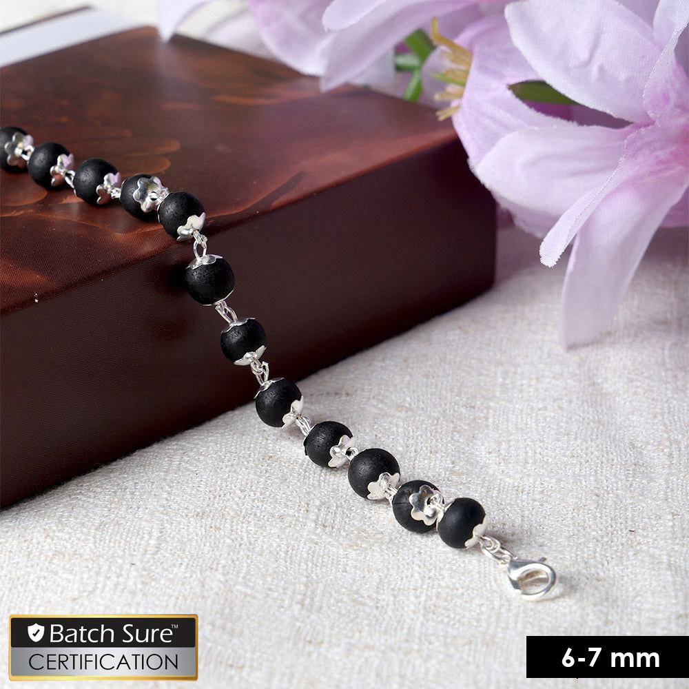 Govt. Certified Silver Plated Karungali Bracelet