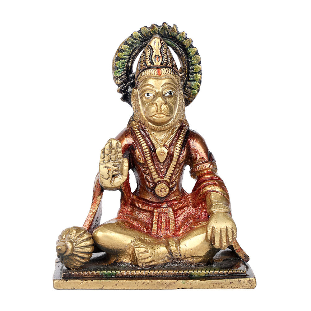 4.3 Pure Brass Hanuman Idol for Home & Pooja