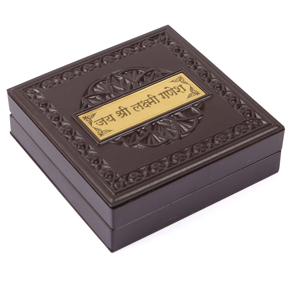 Shree Lakshmi Ganesh Charan Paduka Box - Medium