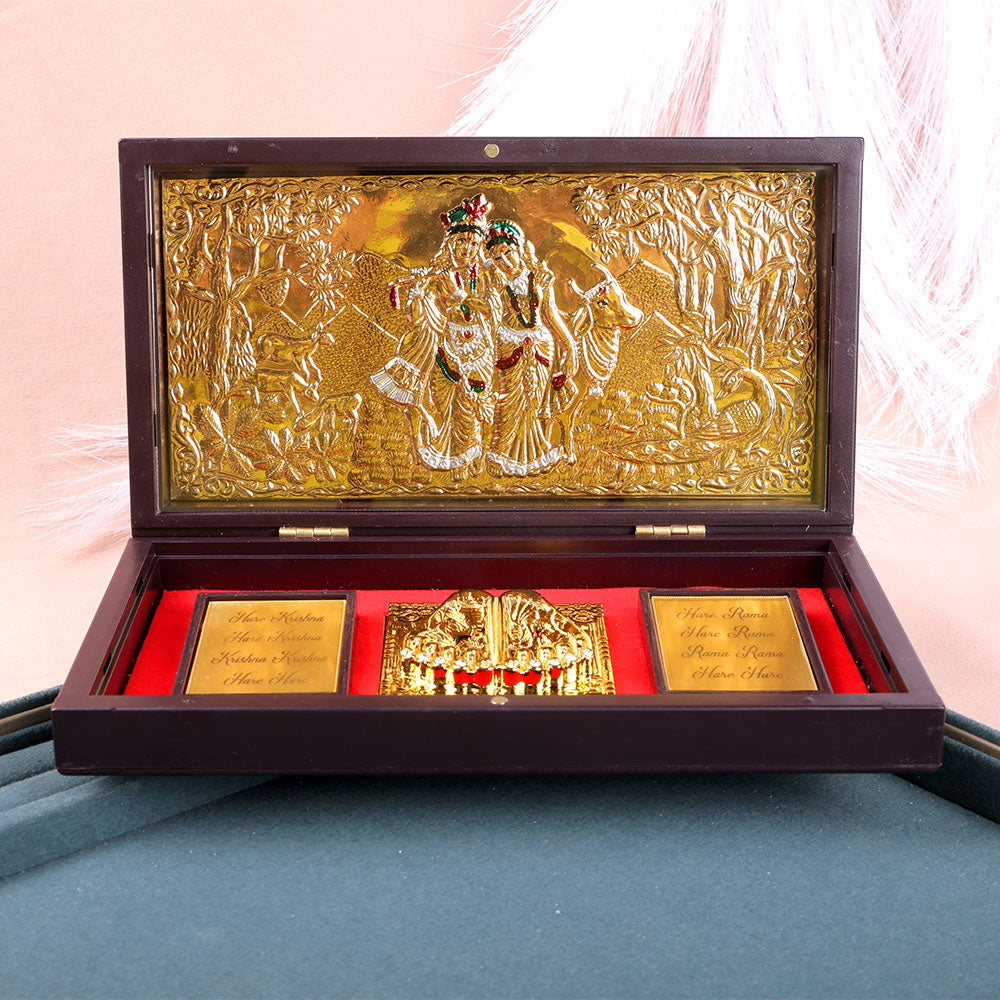 Radha Krishna Charan Paduka Box - Big