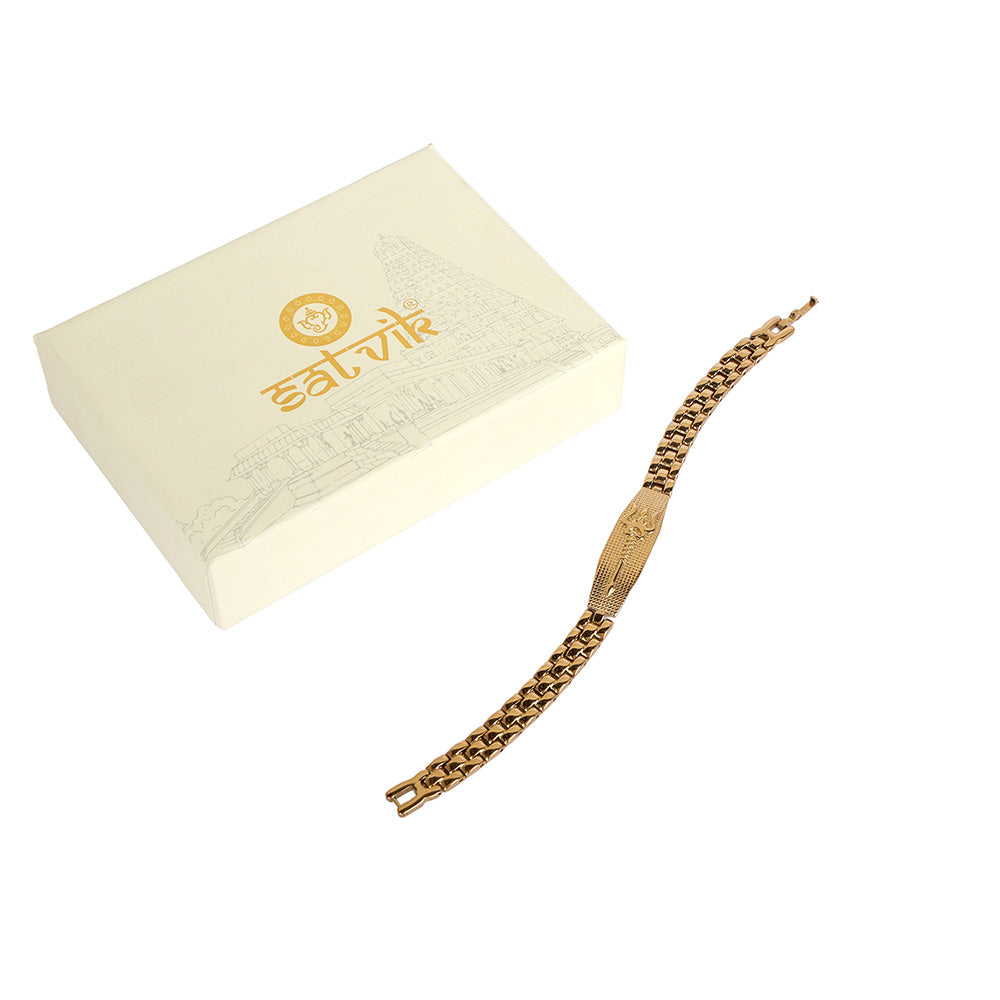 Trishul Bracelet Gold Plated Premium IGP Coating
