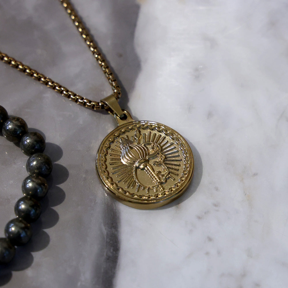 Hanuman Ji Gada Pendant Gold Plated Premium IGP Coating