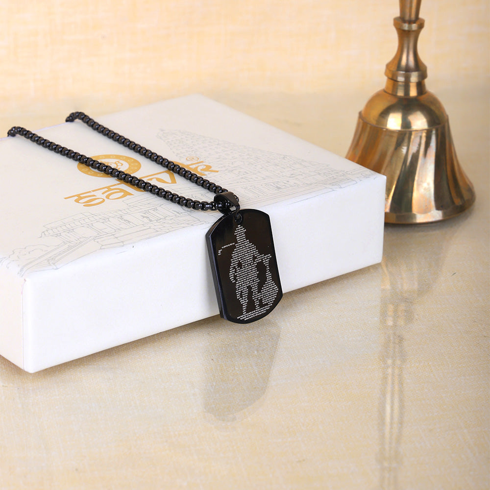 Raw Pyrite, Rose Quartz & Black Obsidian Bracelet Combo with Hanuman Chalisa Pendant