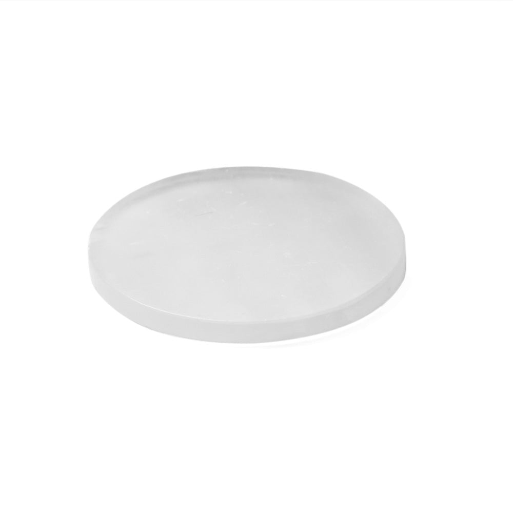 Round Selenite Crystal Charging Plate Spiritual Tool