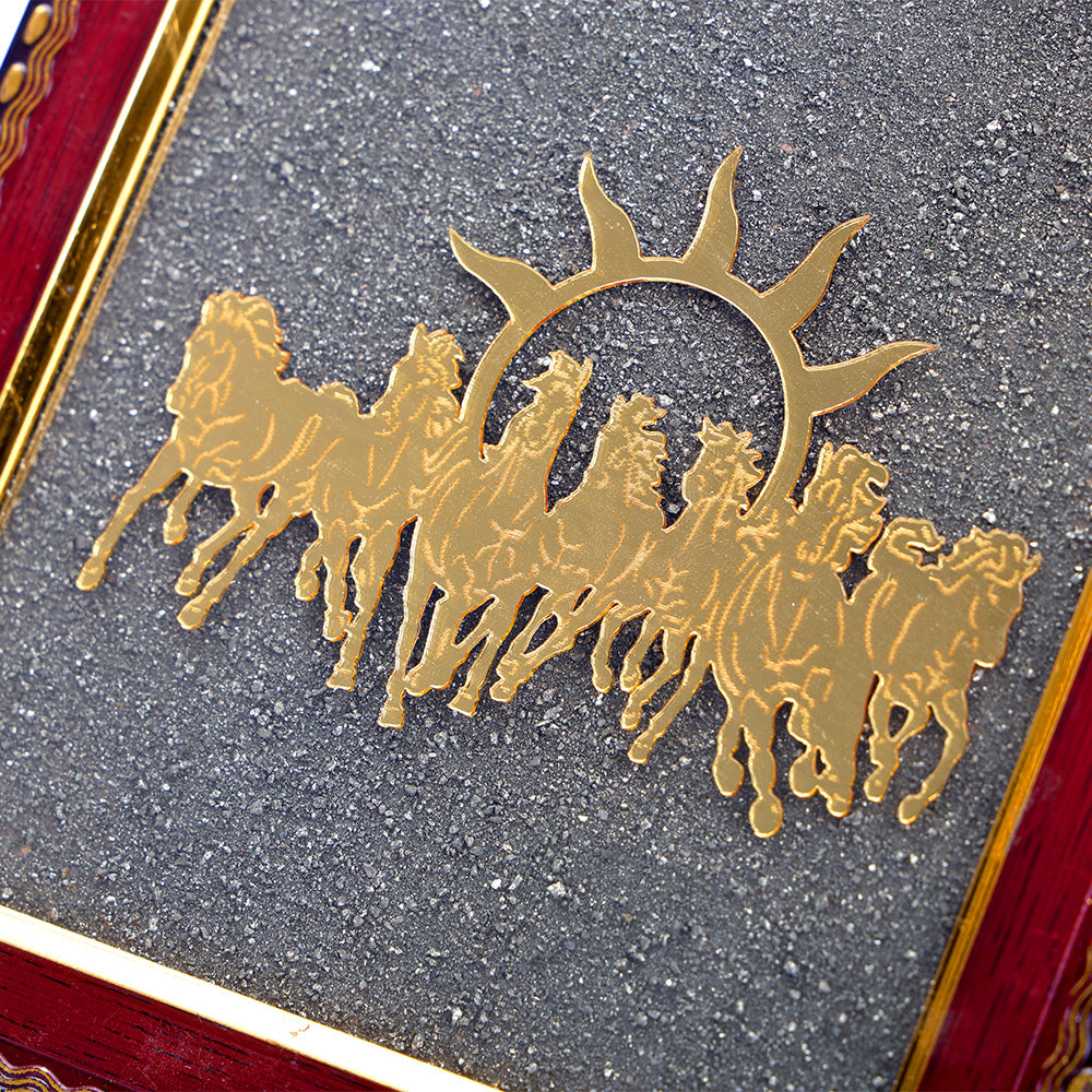 7 Horses Pyrite Frame & Golden Pyrite Tortoise Combo