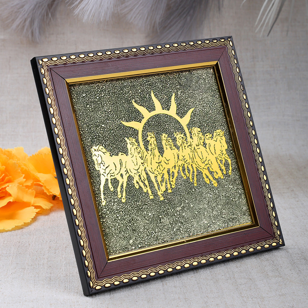 7 Horses Pyrite Frame & Golden Pyrite Tortoise Combo