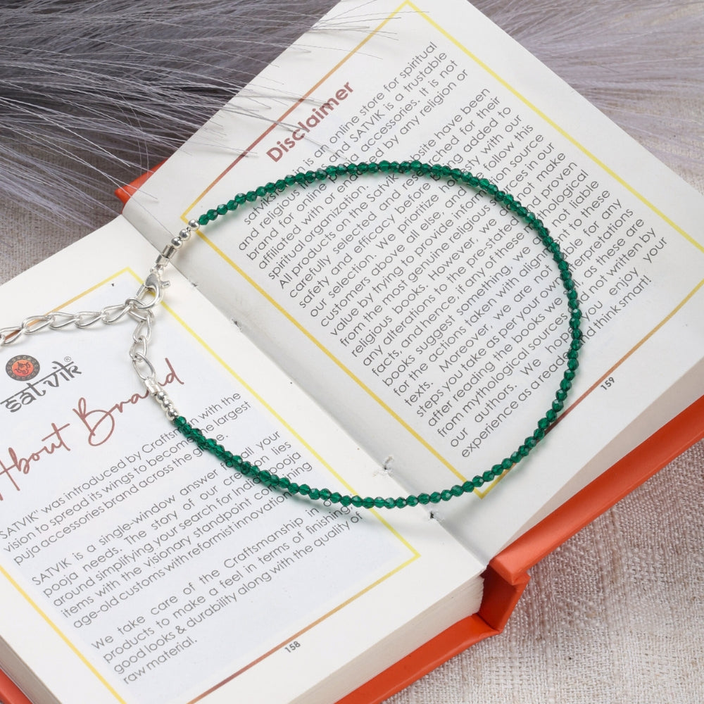 Green Aventurine Anklet Stylish Spiritual Wear