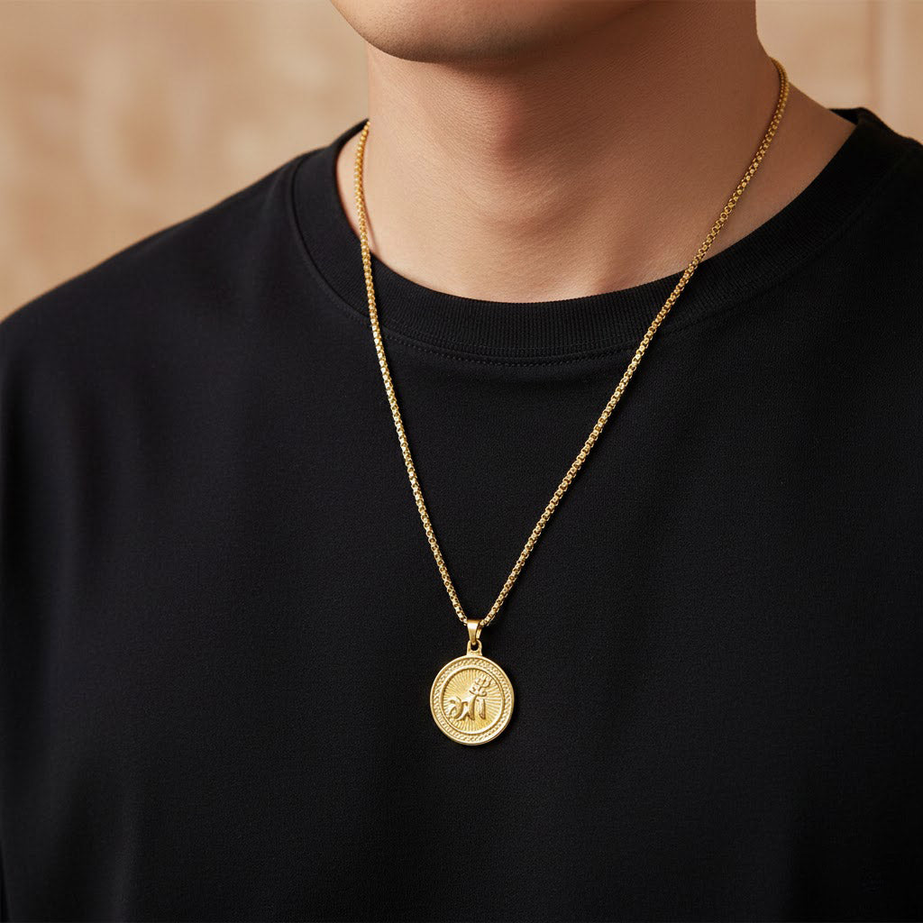 Maa Name Pendant Gold Plated Premium IGP Coating