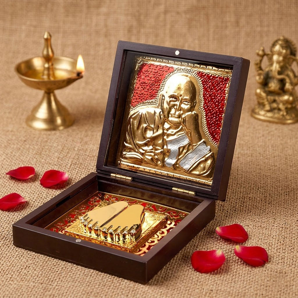 Guru Ji Blessings Charan Paduka Box - Small