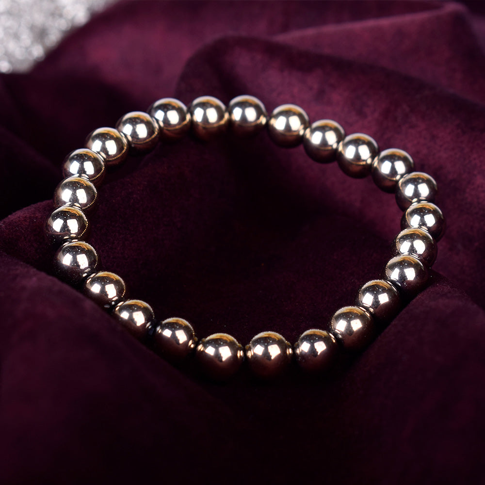 Rose Quartz & Golden Pyrite Bracelet Combo with Hanuman Chalisa Pendant