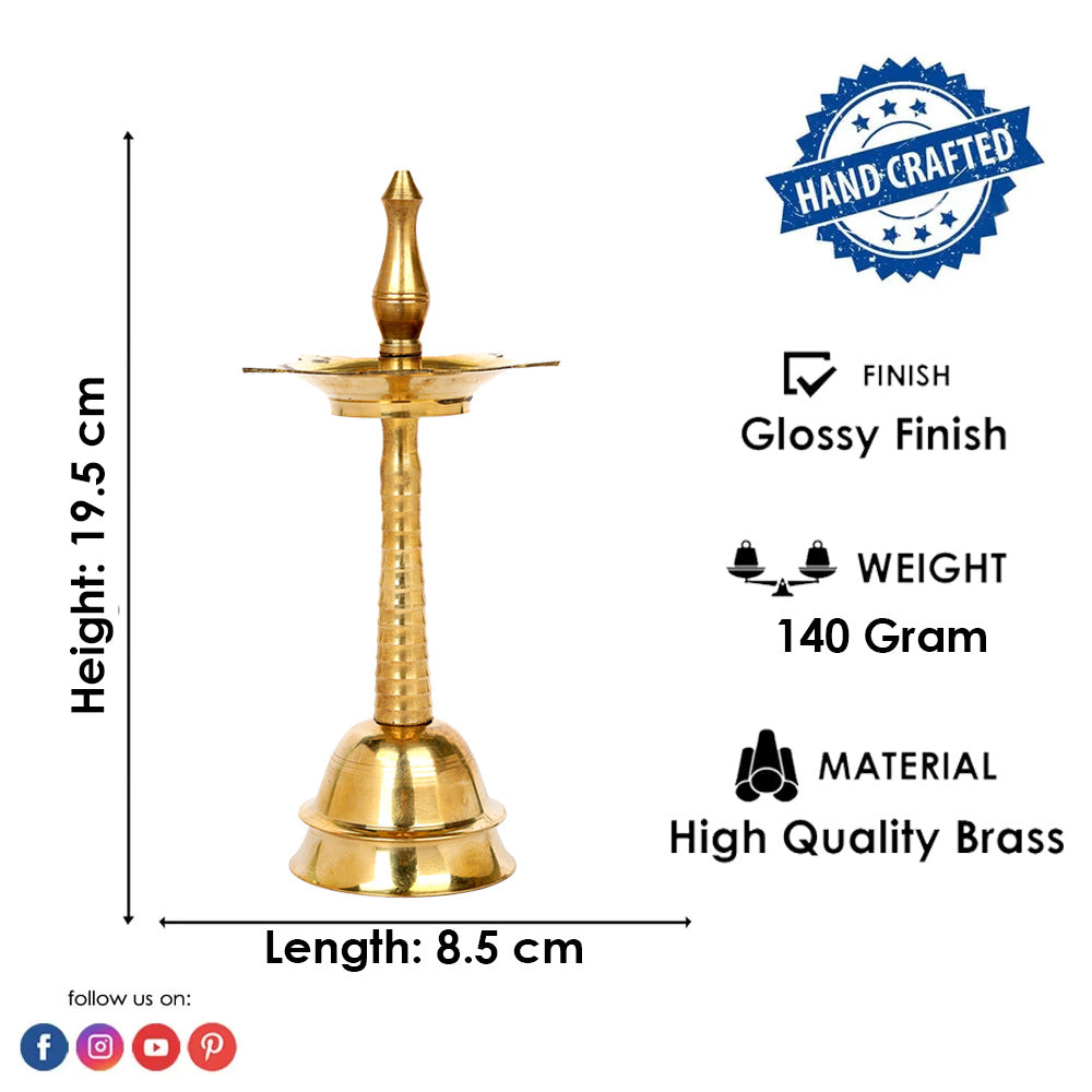 7.6 Inch Elegant Brass Kerala Inauguration Diya