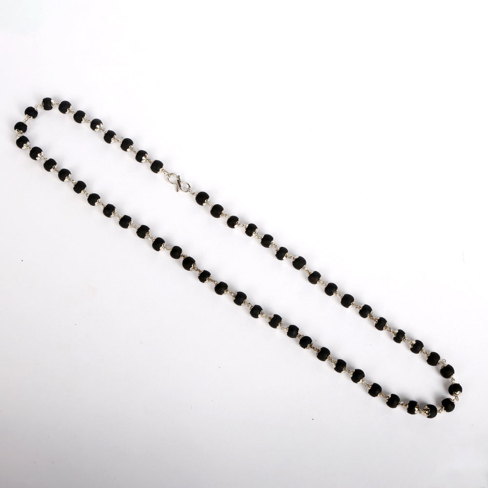 Karungali Mala Silver Capping 8mm 54 Beads Spiritual Protection Govt Certified
