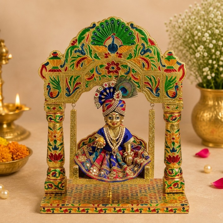 Royal Darbar Meenakari Jhula for Laddu Gopal