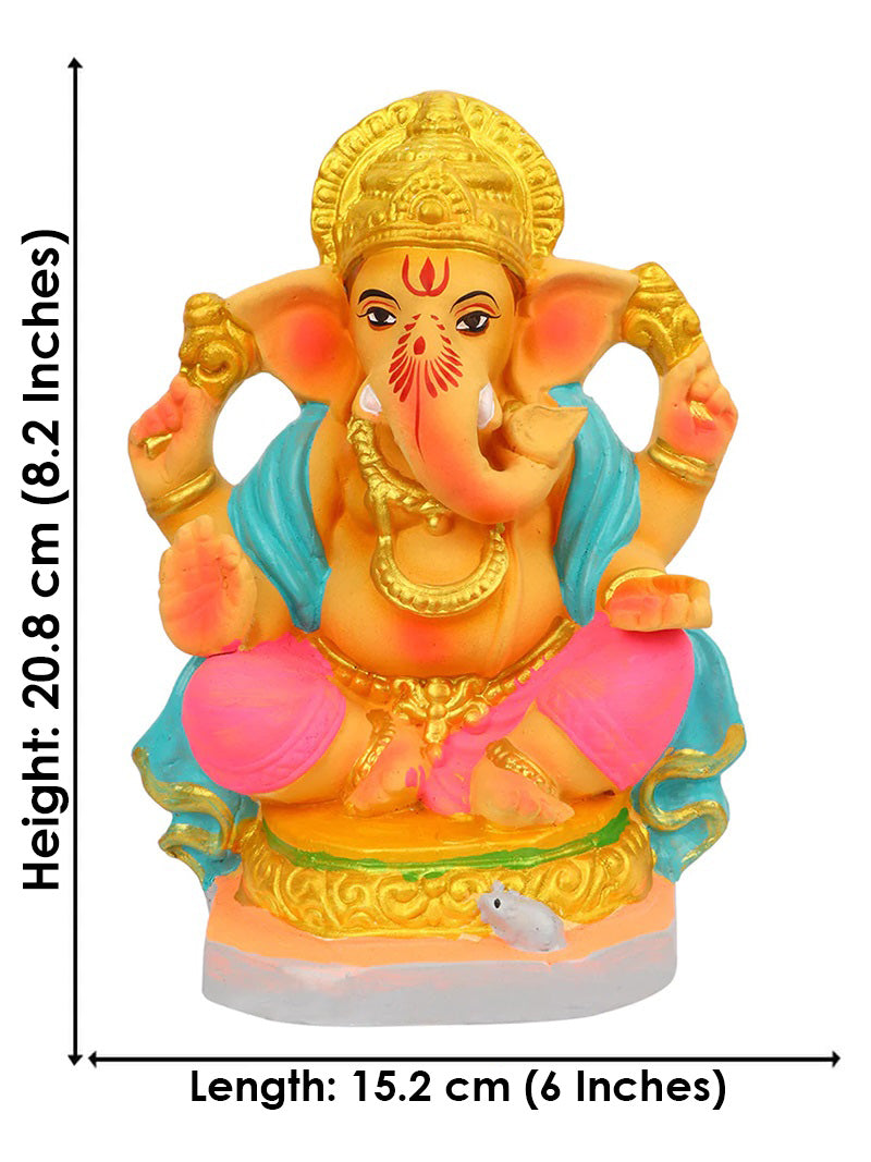 8 Inch Muktidaya Eco-Friendly Ganesha Idol