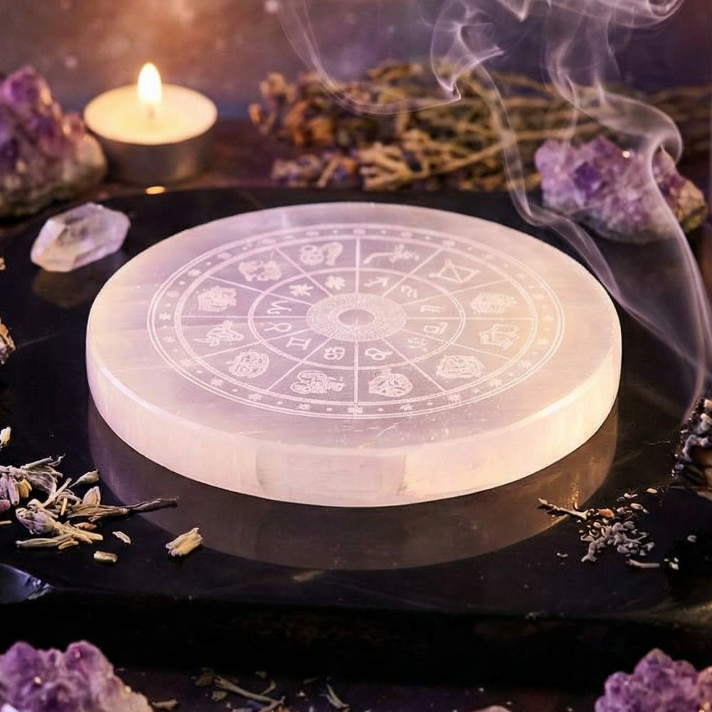 Dhan Yog Bracelet & Zodiac Selenite Plate Wealth Combo