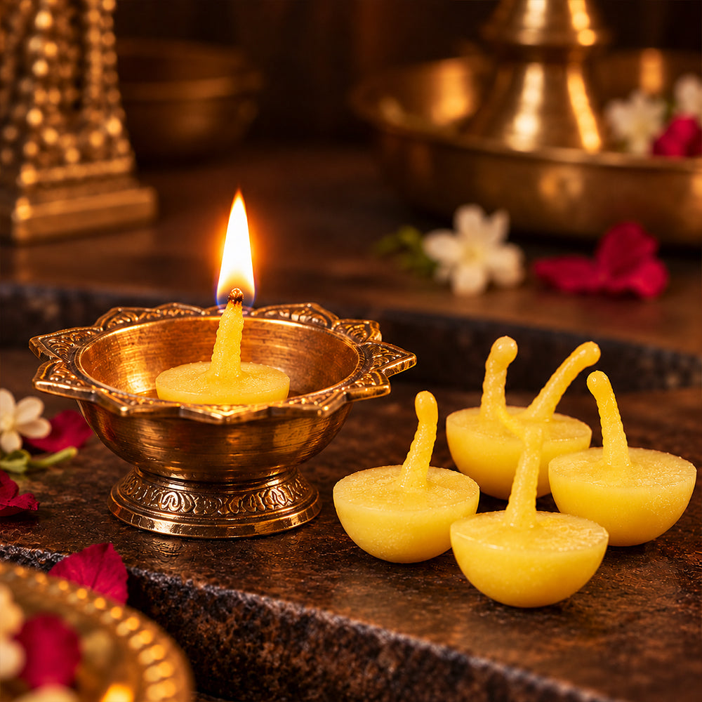30 Pc Pure Cow Ghee Diya Wicks (Wax Free)