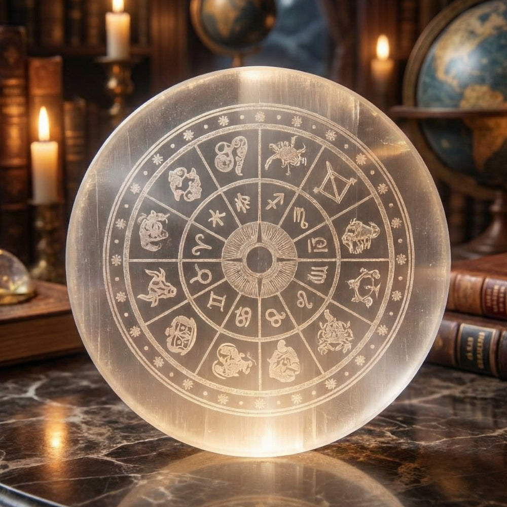 Dhan Yog Bracelet & Zodiac Selenite Plate Wealth Combo