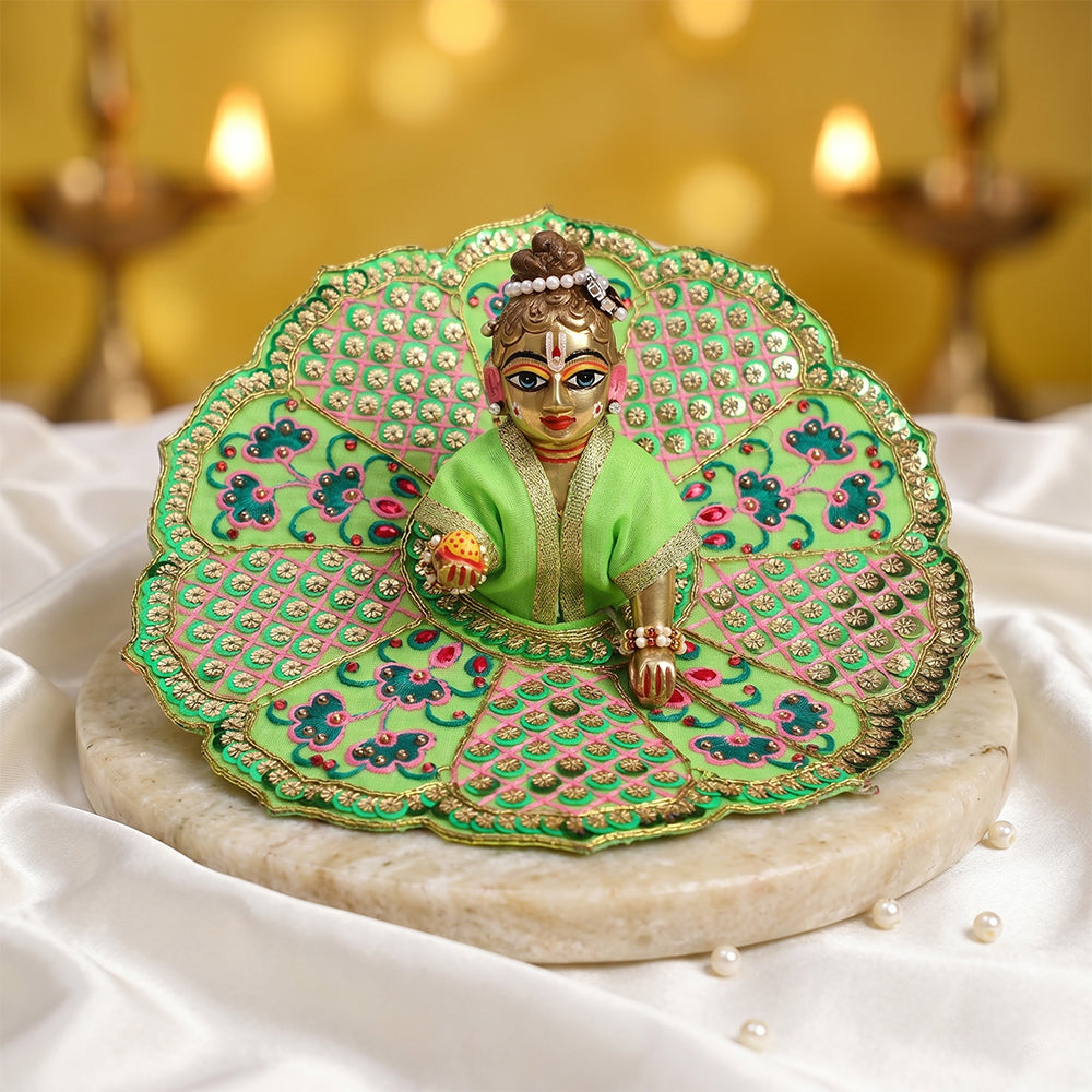 Size 0 to 5 Premium Checkered Laddu Gopal Dress