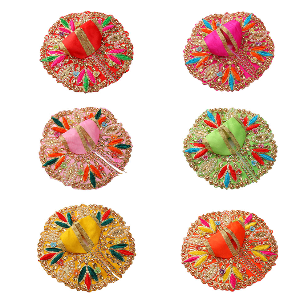 Size 2 Premium Heavy Stone Work Floral Laddu Gopal Dress