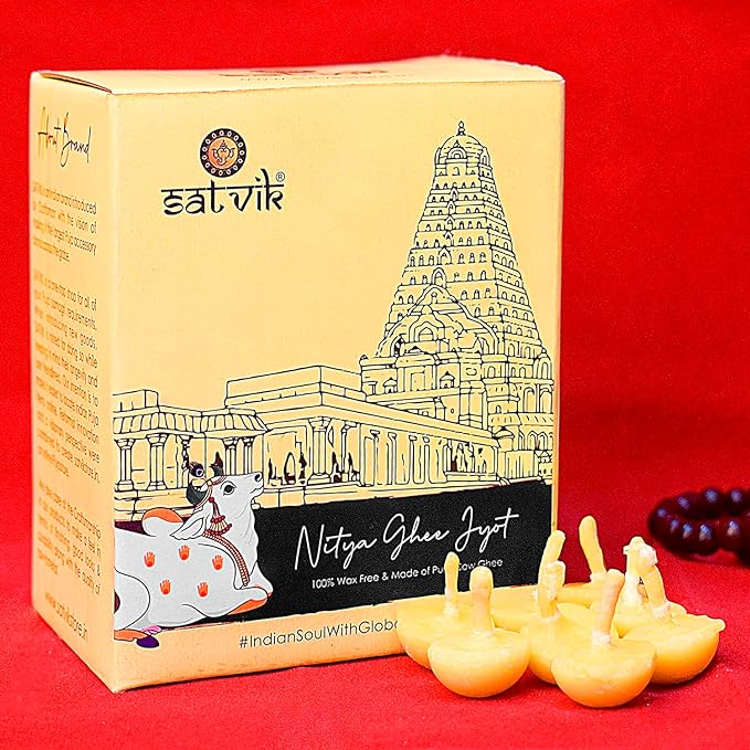 50 Pc Pure Cow Ghee Diya Wicks (Wax Free)