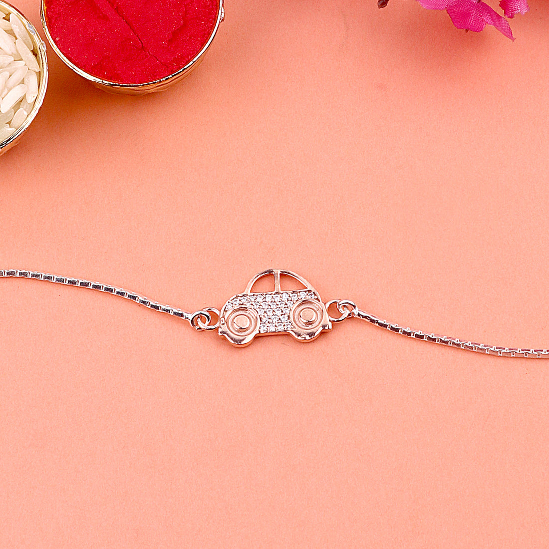 925 Silver Car Rakhi online | India’s Largest Pooja Accessories Brand – www.satvikstore.in