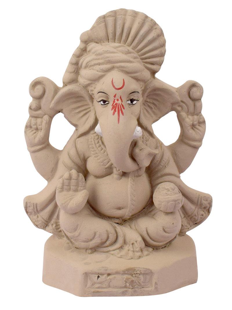 6 Inch Jaswand Eco-Friendly Ganesh Idol