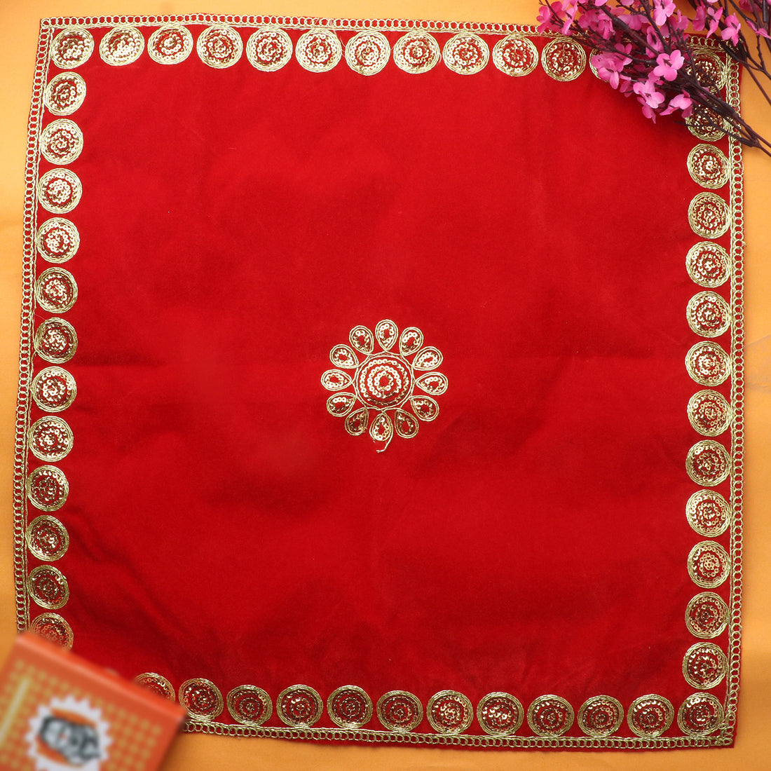 Artistic Red Velvet Puja Aasan |
India’s Largest Pooja Accessories Brand – www.satvikstore.in