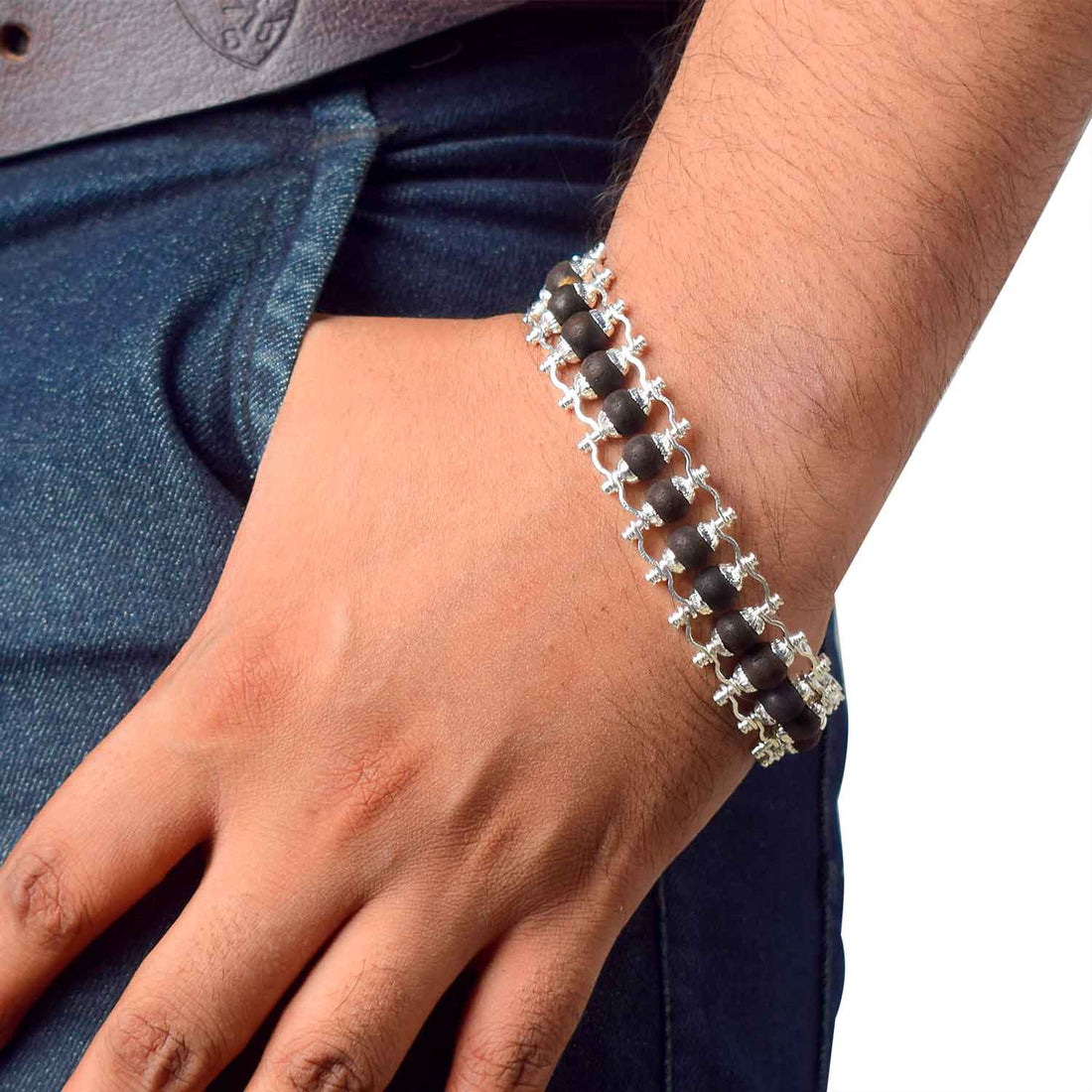 Silver Plated Karungali Bracelet – Govt Certified Premium IGP Spiritual Wear