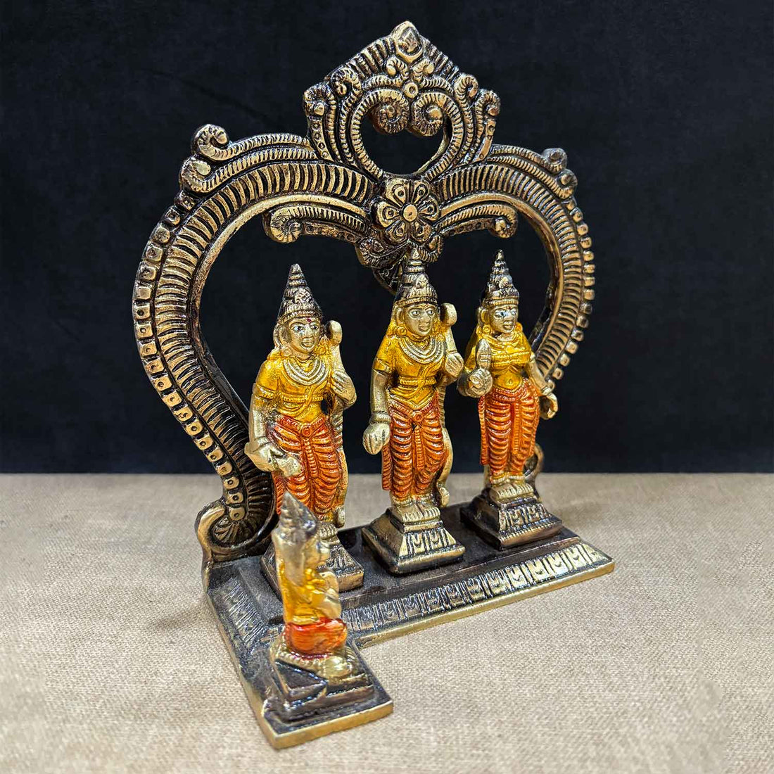 6.9 Inch Exquisite Brass Ram Darbar Idol