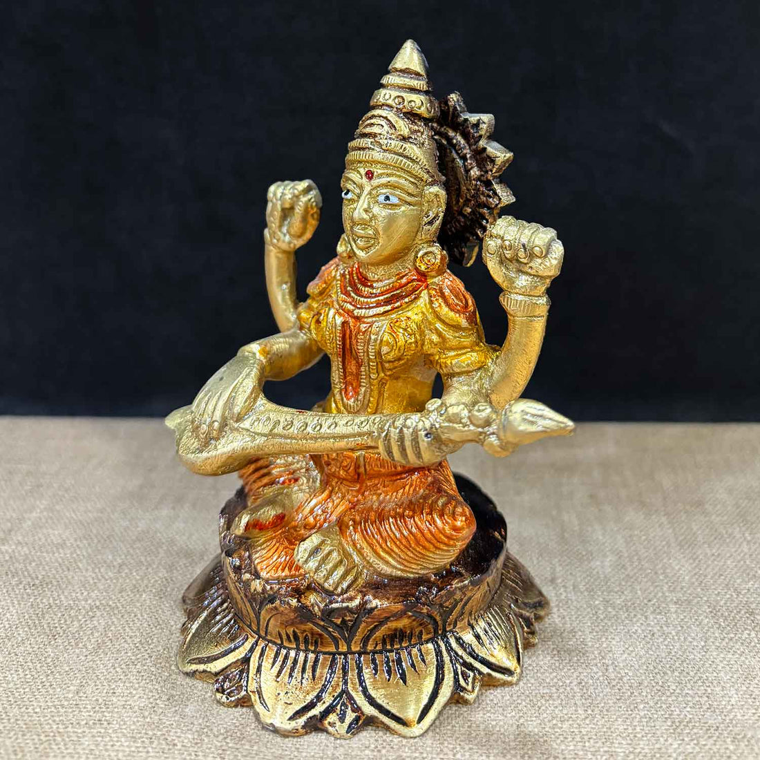 4.5 Inch Handcrafted Saraswati Statue