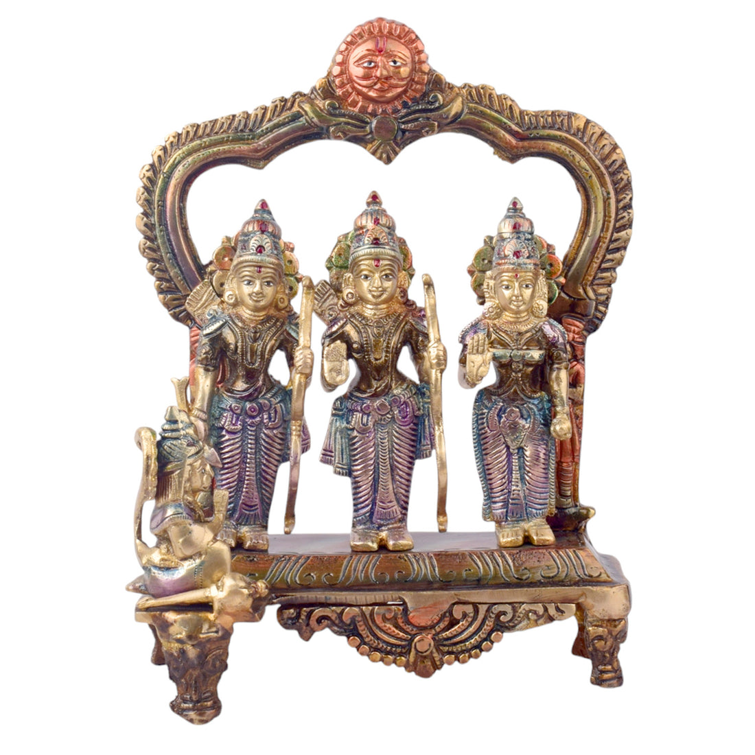 The 8.7 Inch Elegant Antique Brass Ram with Bow Statue is a beautifully crafted piece that exudes strength, power, and grace. The statue features a detailed ram, poised with a bow, symbolizing courage, protection, and determination. Made from high-quality antique brass, it boasts an intricate design that brings out the elegance and majesty of the ram in a timeless style.