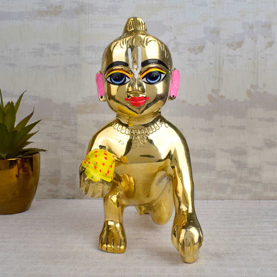 Brass Bal Gopal Idol (Size 10) | India’s Largest Pooja Accessories Brand - www.satvikstore.in