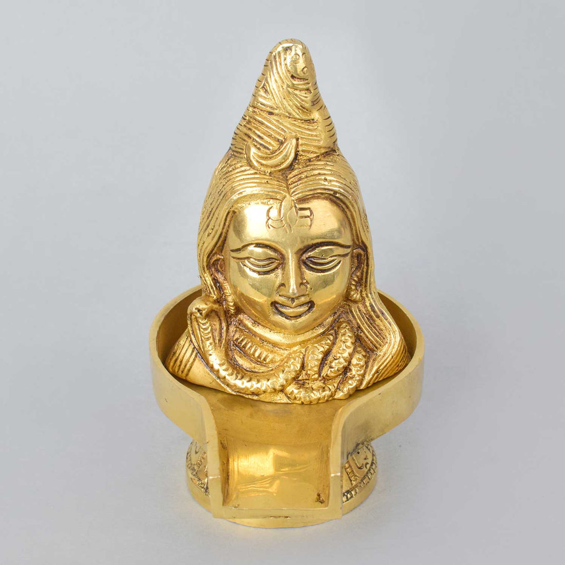 5.2 Inch Brass Lord Shiva Mukhalingam Shivling
