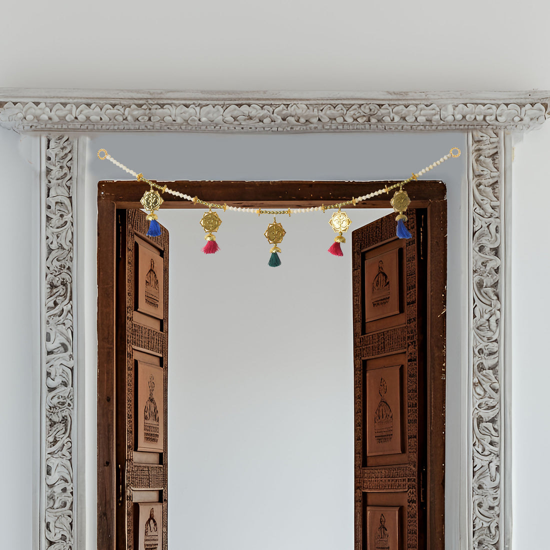 Traditional OM Toran with tassels for Door Decoration