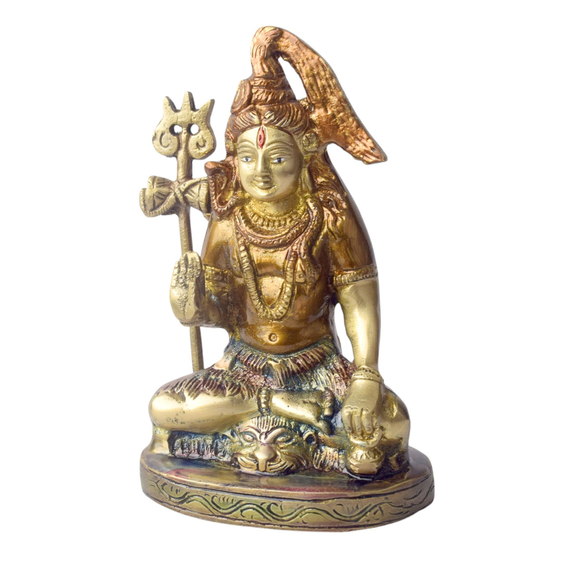 6 Inch Brass Shiv Idol Divine Lord Shiva Statue