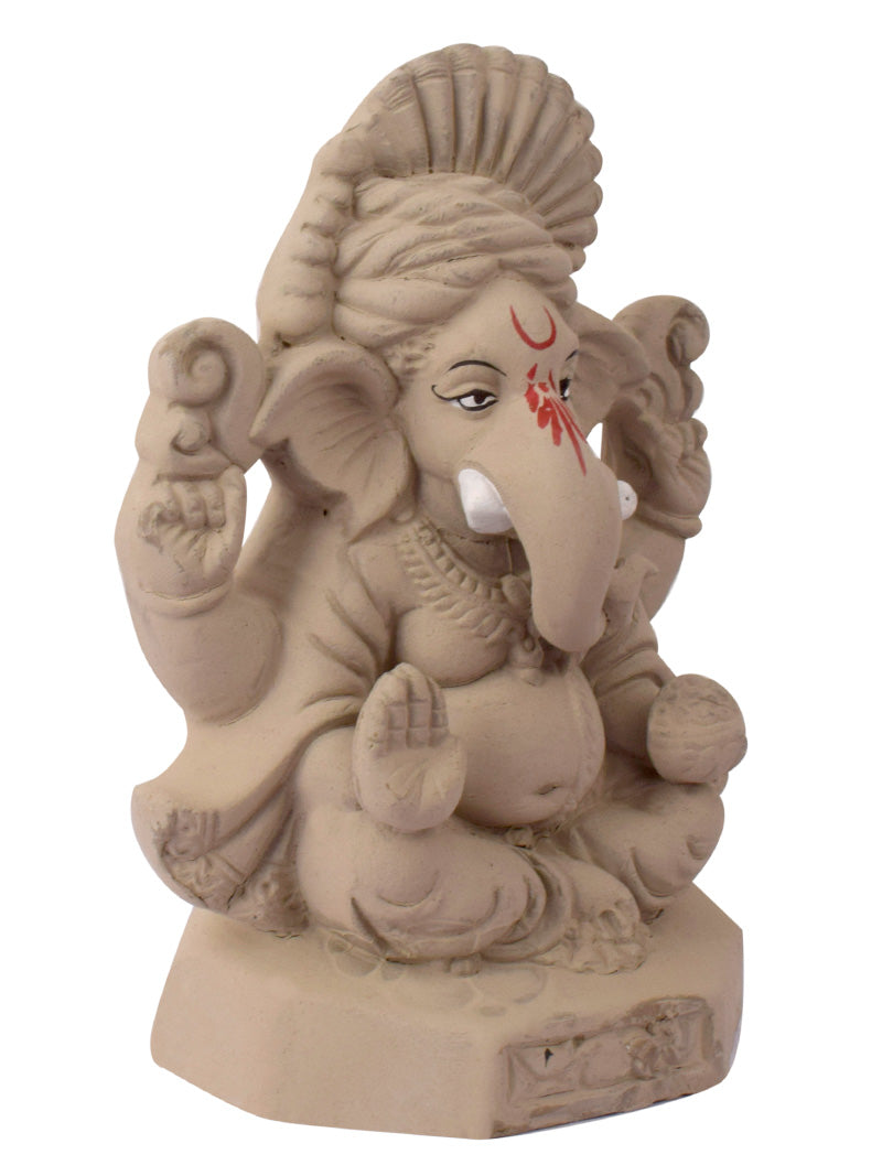 6 Inch Jaswand Eco-Friendly Ganesh Idol