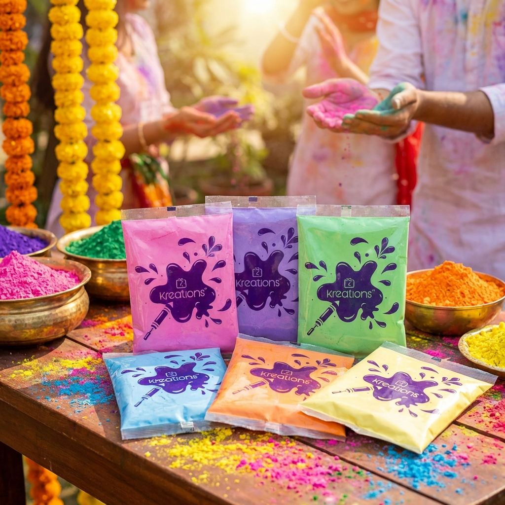 Coral Kiss 6 Pc Set of Skin Friendly Holi Colors