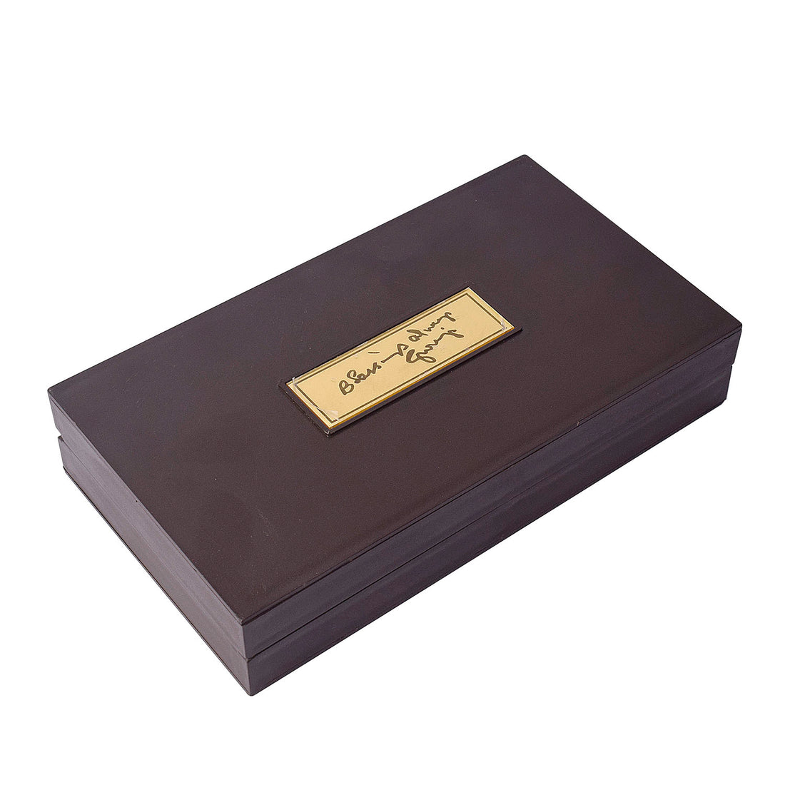 Gold Plated Guru Ji Sukrana Charan Paduka Box with Mahadev and Waheguru