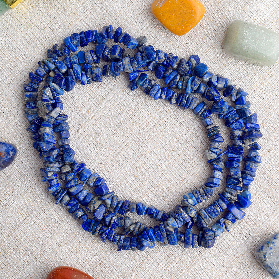 Lapis Lazuli Crystal Necklace for Chakra Healing & Intuition
