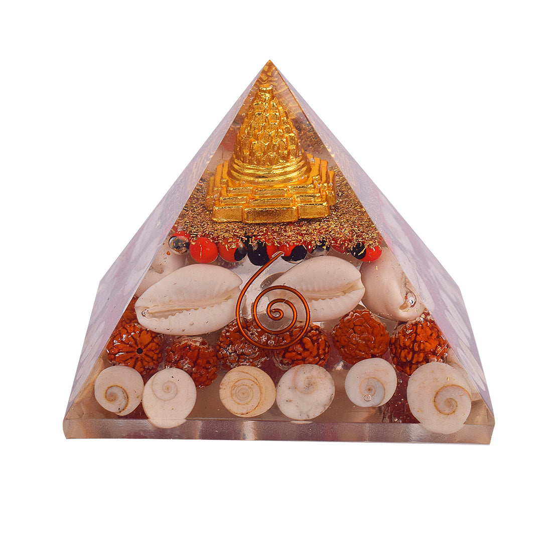 Large Orgonite Shri Yantra Gomti Chakra Pyramid