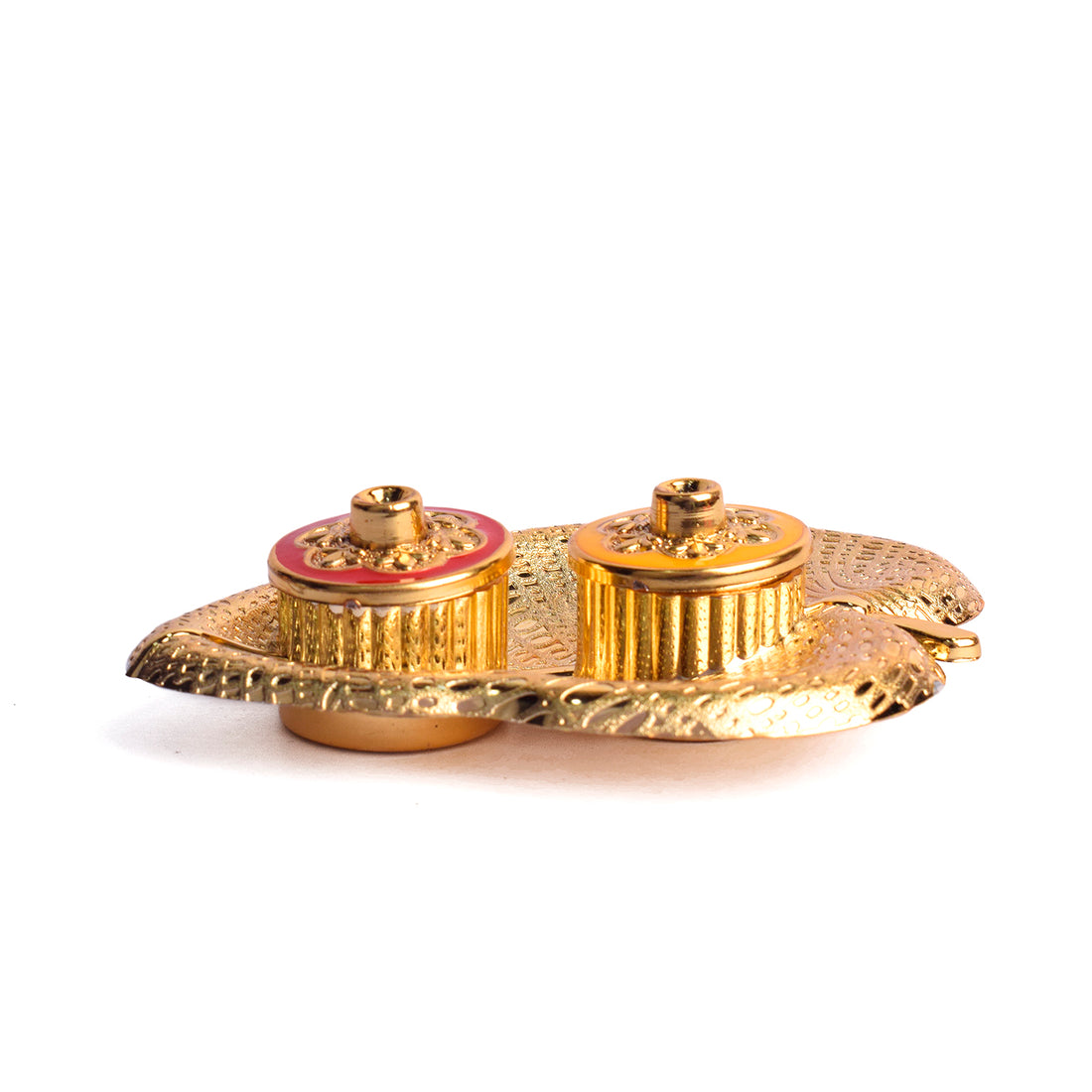 Leaf Shape Kumkum Dispenser for Rituals
