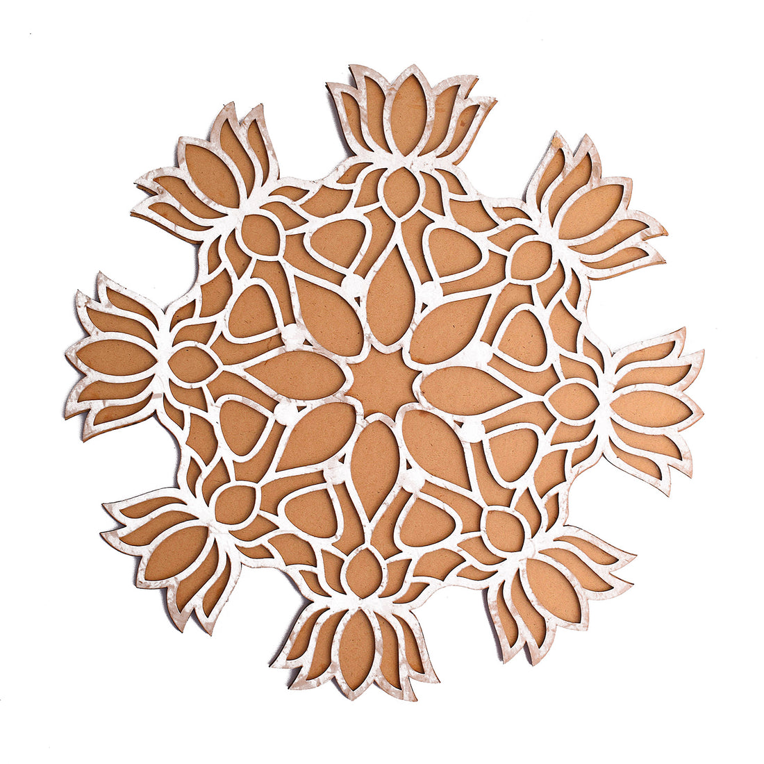 1 PCS Reusable MDF Elegant Rangoli Creations with Wooden Mats