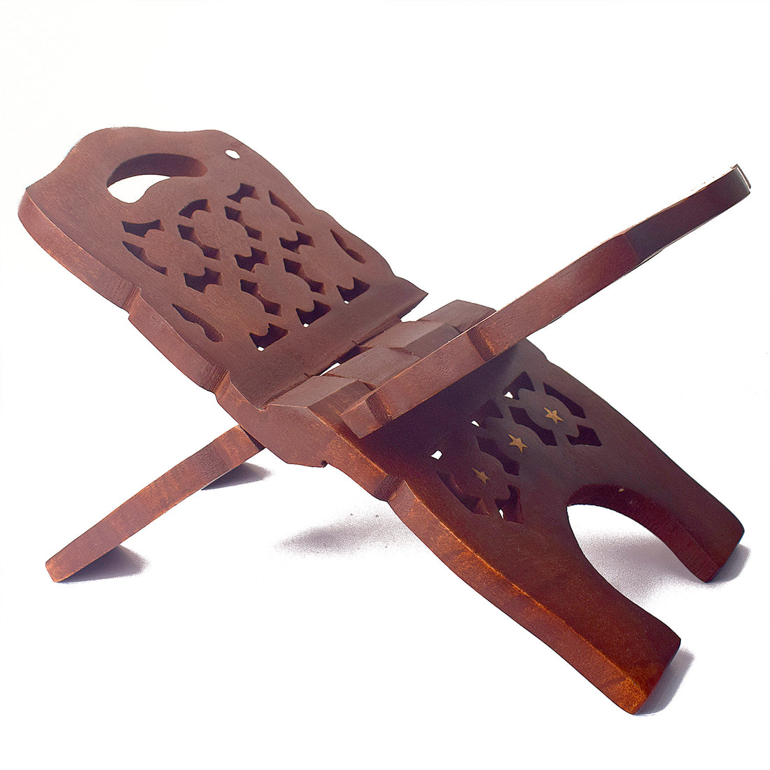 Wooden Foldable Rehal Book Stand for Pooja and Holy Books