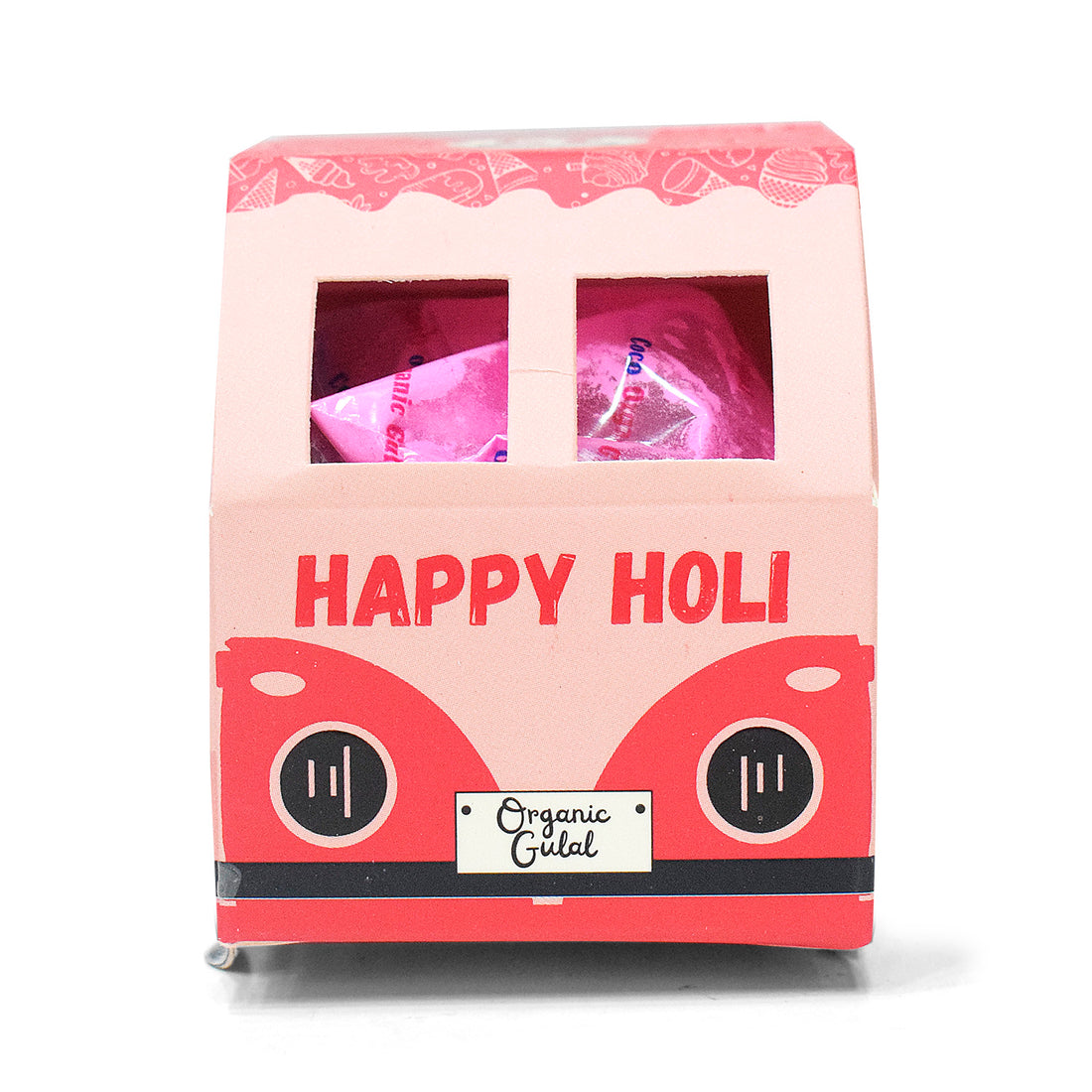ICE-CREAME Organic Gulal Holi Colors Set of 10 with with Distinctive Car Box Packaging