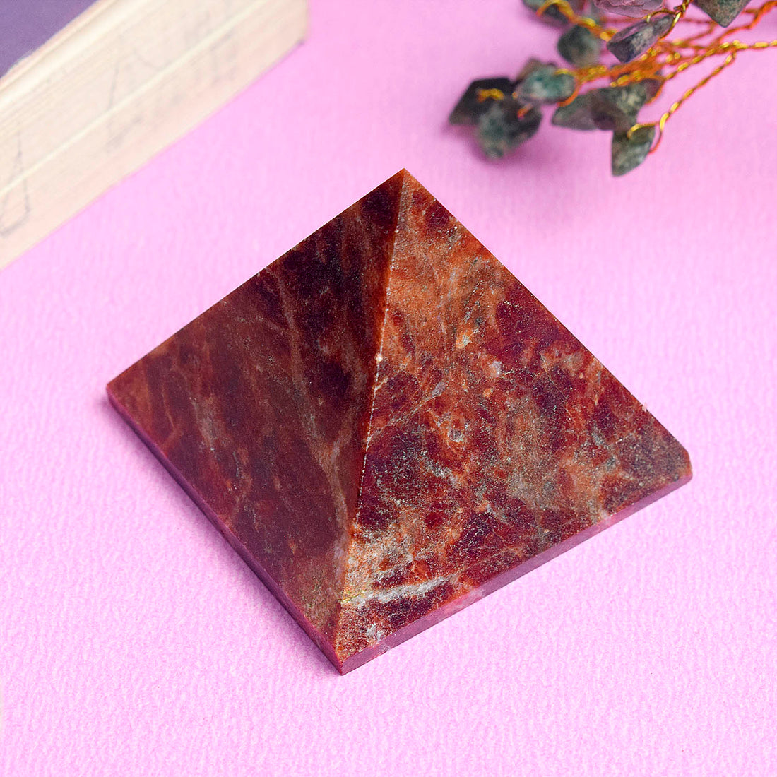 Red Jasper Pyramid Reiki Healing and Crystal Healing Stone