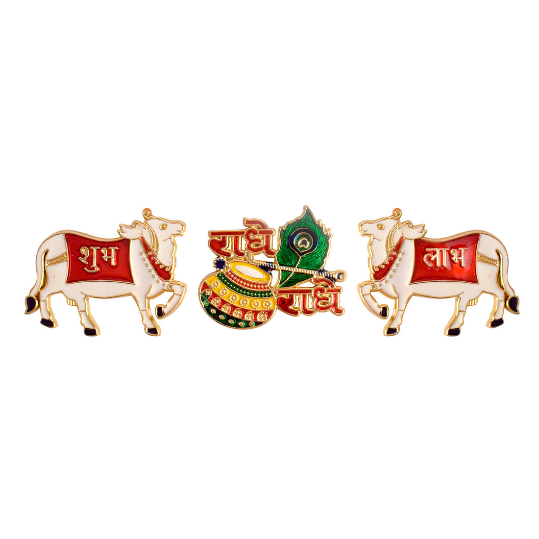 Traditional Shubh Labh & Radhe Radhe Wall Stickers