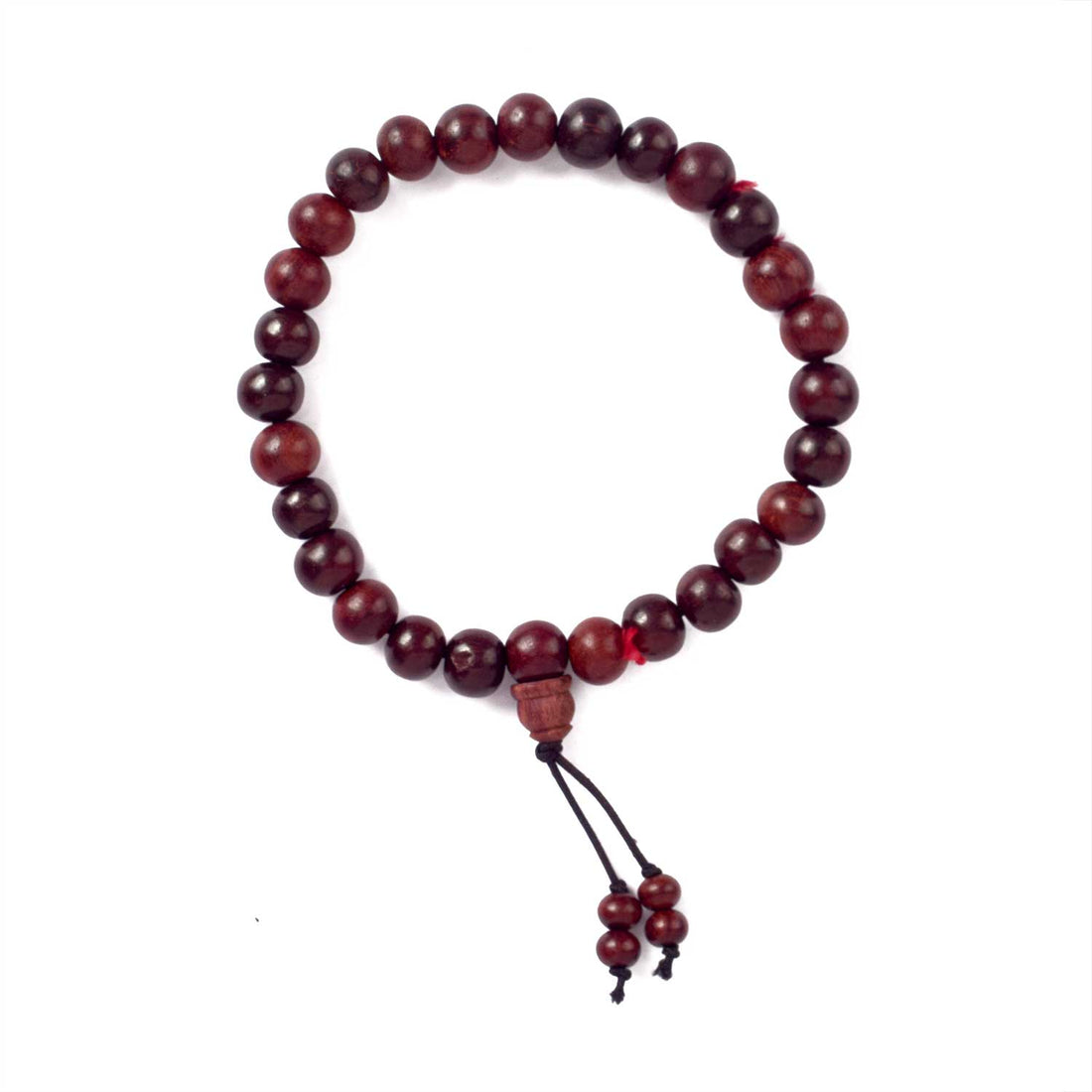 Original 8mm Red Chandan Bracelet for Strength & Spiritual Balance