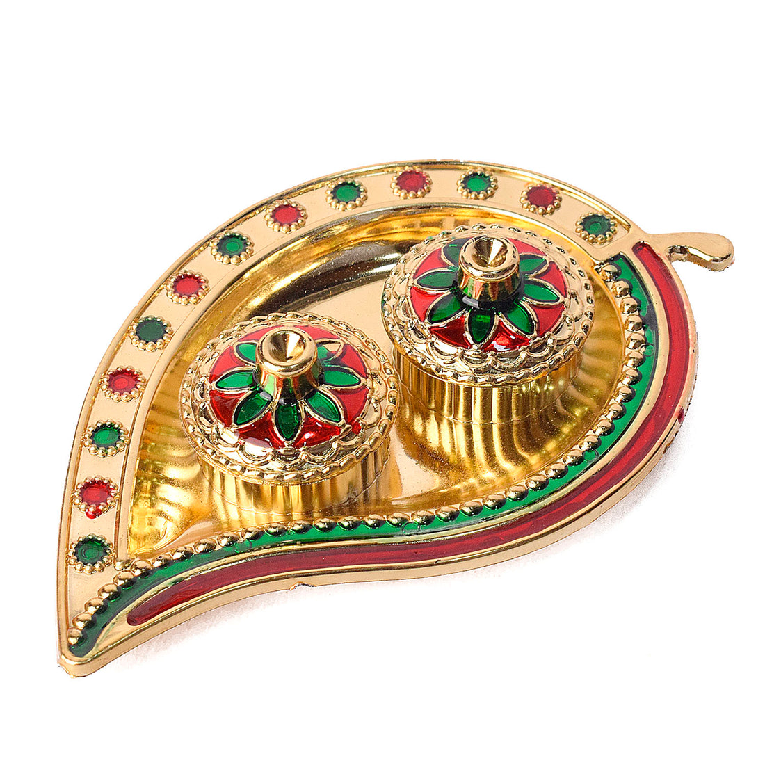 Leaf-Inspired Kumkum Holder with Precision