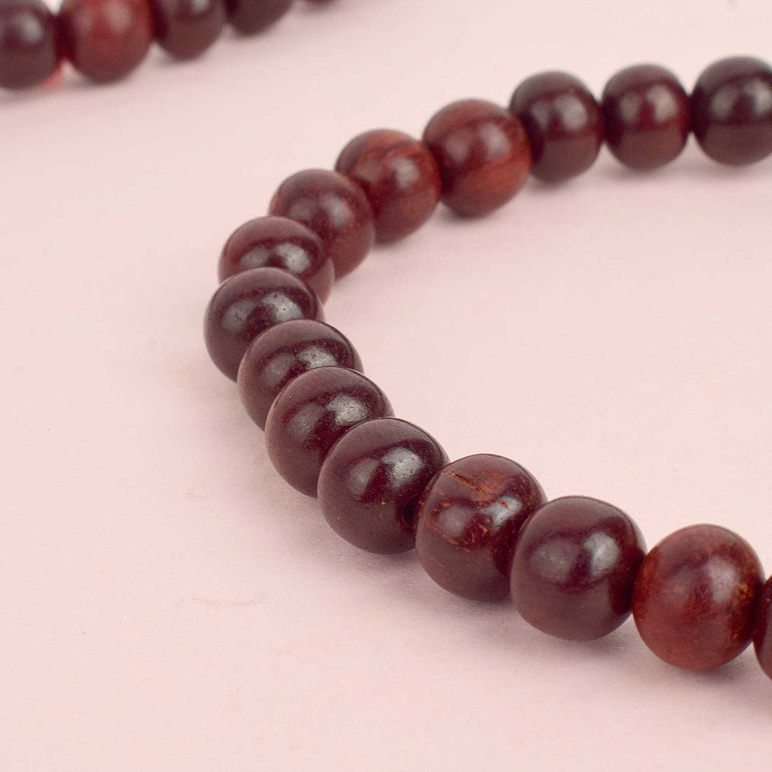 Original 8mm Red Chandan Bracelet for Strength & Spiritual Balance