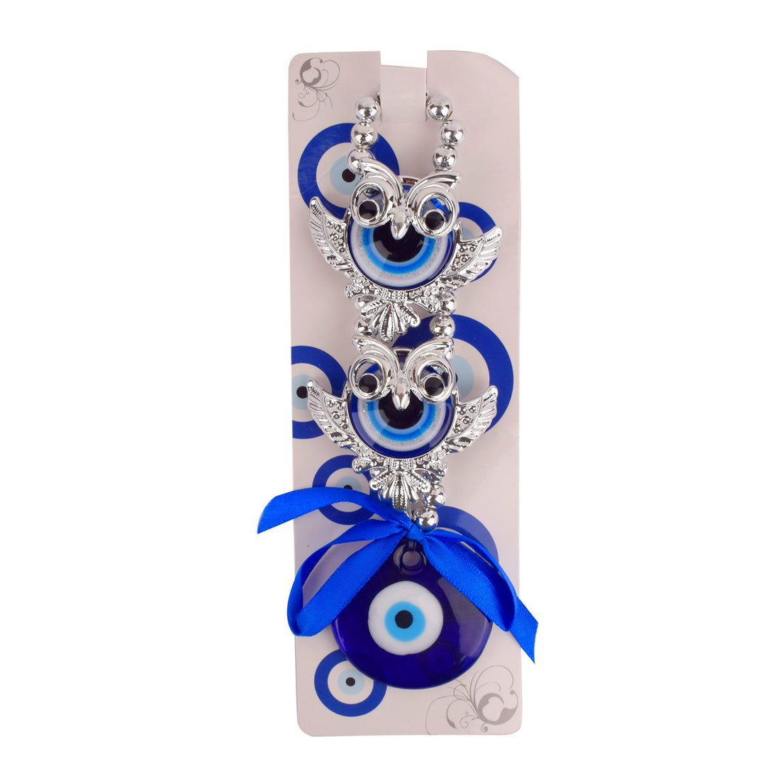 Evil Eye 2 Tier Owl Wall Hanging – Handmade Home Decor